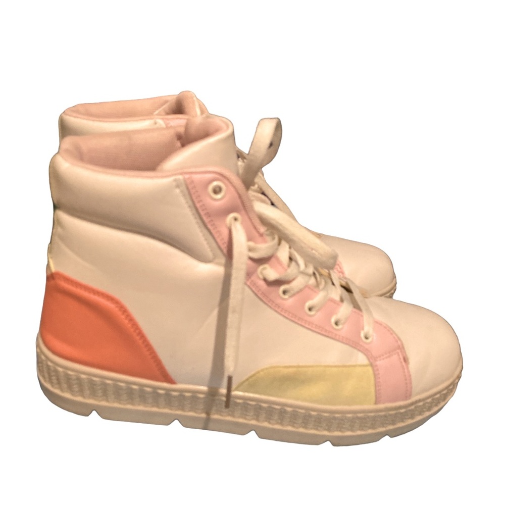 SHEIN color block high top sneakers